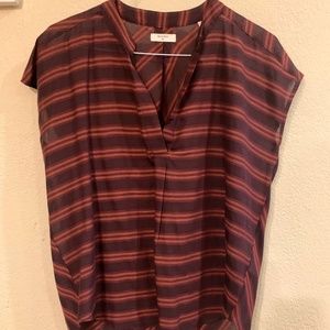 Billy Reid Brown Striped Tunic